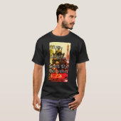 ライブ・ラフ・略奪 戦士の王座 スカル デコ 燃焼 Tシャツ (正面フル)