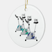 ライブ·ラブ·スピン セラミックオーナメント (左)