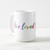 ライブ·ラブ·マグ コーヒーマグカップ (正面左)