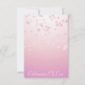 ライブ ヴィップ シルバー ピンクのお祝い 招待状 (正面)