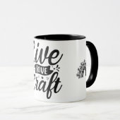 ライブ、愛、クラフト – マグカップ (正面右)