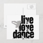 ライブ、愛、ダンス ポストカード (正面/裏面)