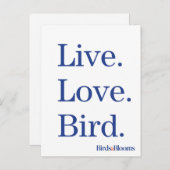 ライブ。愛.鳥。 ポストカード (正面/裏面)