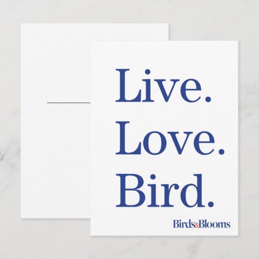 ライブ。愛.鳥。 ポストカード (正面/裏面)