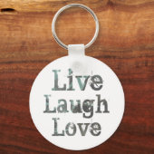 ライブ、笑い、ラブキーチェーン キーホルダー (正面)