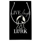 ライブ、笑い、ルーク スモールペーパーバッグ (裏面)