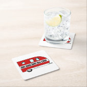 「ライブ、笑い、ローヴ、キャンプ」 スクエアペーパーコースター (インサイチュ)