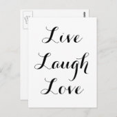 ライブ – 笑い – 愛 ポストカード (正面/裏面)