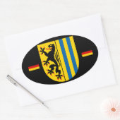 ライプチヒドイツユーロスタイルオーバルステッカー 楕円形シール (封筒)