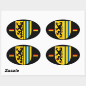 ライプチヒドイツユーロスタイルオーバルステッカー 楕円形シール (シート)