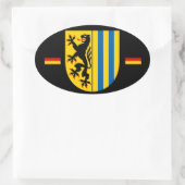 ライプチヒドイツユーロスタイルオーバルステッカー 楕円形シール (バッグ)