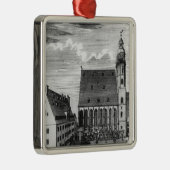 ライプチヒ1723年のセントトーマスの教会そして学校 メタルオーナメント (右)