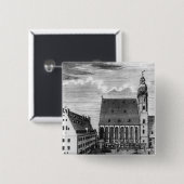 ライプチヒ1723年のセントトーマスの教会そして学校 缶バッジ (正面&裏面)