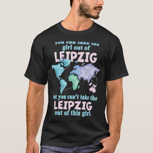 ライプチ誇りを持ったヒの少女ライプツィヒの娘 Tシャツ (正面)