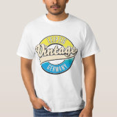 ライプツィヒのビンテージスタイルロゴ。 Tシャツ (正面)