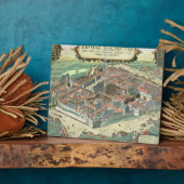 ライプツィヒの地図, 'Civitates Orbis Terrarum'より フォトプラーク (側面)