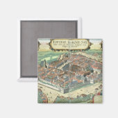 ライプツィヒの地図, 'Civitates Orbis Terrarum'より マグネット (正面/裏面)
