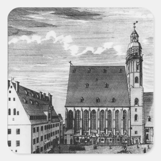 ライプツィヒの聖トマス教会と学校， 1723 スクエアシール (正面)