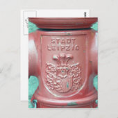 ライプツィヒの街、ドイツ ポストカード (正面/裏面)