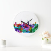 ライプツィヒスカイライン ラージ壁時計 (ホーム)