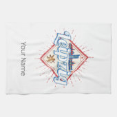 ライプツィヒドイツザクセンレトロスカイラインヴィンテージ キッチンタオル (横)