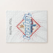 ライプツィヒドイツザクセンレトロスカイラインヴィンテージ ジグソーパズル (横)