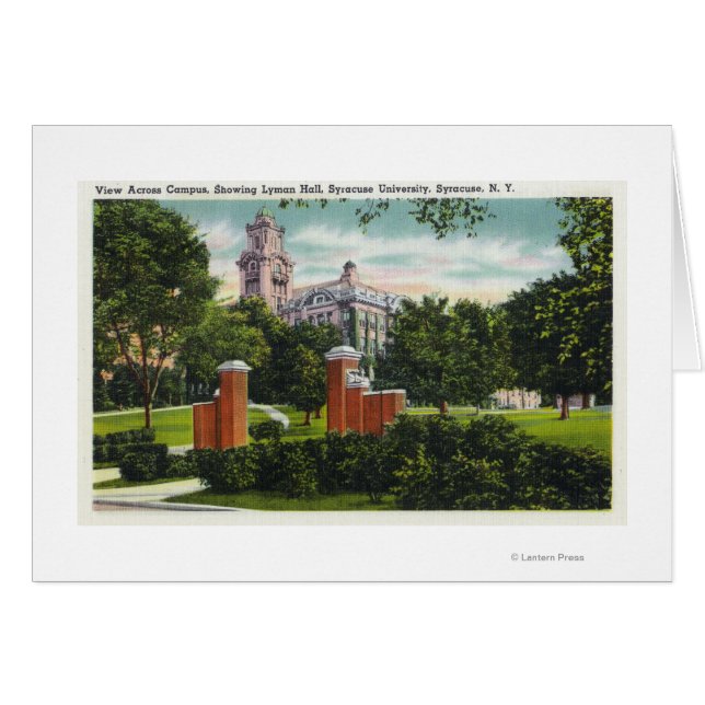 ライマンホールを示すシラキュースUキャンパスビュー (正面横)