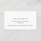 ライミニマルトエレガントパステルヘアスタイリスト美しい 名刺 (裏面)