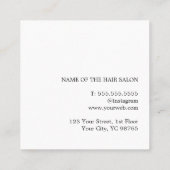 ライミニマルトエレガントパステルヘアスタイリスト スクエア名刺 (裏面)