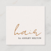 ライミニマルトエレガントパステルヘアスタイリスト スクエア名刺 (正面)