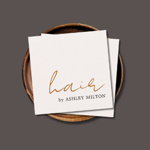 ライミニマルトエレガントパステルヘアスタイリスト スクエア名刺