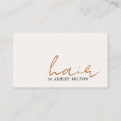 ライミニマルトエレガントパステルヘアスタイリスト 名刺 (正面)