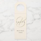 ライミニマルトベージュブラックモエレガントノグラム社 ボトルネックタグ (正面)