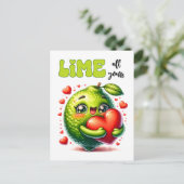 ライムおもしろいオールユアパニーバレンタイン ポストカード (スタンド正面)