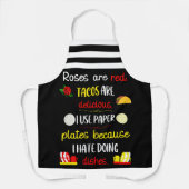 ライムおもしろいバラ、タコス、紙プレートと料理 エプロン (正面)