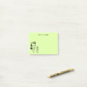ライムおもしろいレトロ主婦ノートトゥーセルフ ポストイット (デスク上)