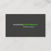 ライムおよびグレーミニマル企業の名刺 名刺 (裏面)