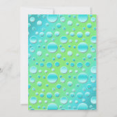 ライムおよび水の水玉模様のバルミツワーの招待状 招待状 (裏面)