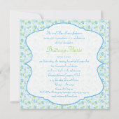 ライムおよび水の花のSweet sixteenの誕生日の招待 招待状 (裏面)