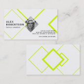 ライムおよび白いダイヤモンドのポートレートの名刺 名刺 (正面/裏面)
