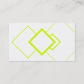 ライムおよび白いダイヤモンドのポートレートの名刺 名刺 (裏面)