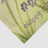 ライムかわいらしグリーン及び紫色の花ティッシュペーパー 薄葉紙 (詳細)