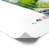 ライムとアイスカクテルアート ポスター (角)