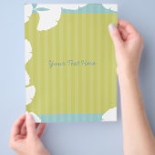 ライムとアクアブルーホワイトジンコ葉フライヤー チラシ (手)