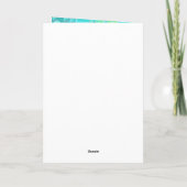 ライムとアクア水玉模様サンキューカード サンキューカード (裏面)