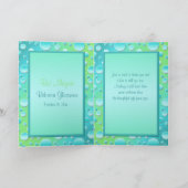 ライムとアクア水玉模様サンキューカード サンキューカード (内部)