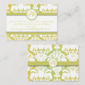 ライムとイエローダマスクフローラライムトリム エンクロージャーカード (正面/裏面)