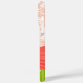 ライムとコーラルフェイクRhinstoneパーソナライズDamask Case-Mate iPhoneケース (裏面 / 左)