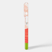 ライムとコーラルフェイクRhinstoneパーソナライズDamask Case-Mate iPhoneケース (裏面 / 左)