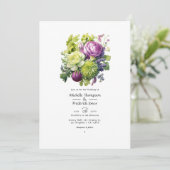 ライムとバイオレット結婚フローラ 招待状 (スタンド正面)